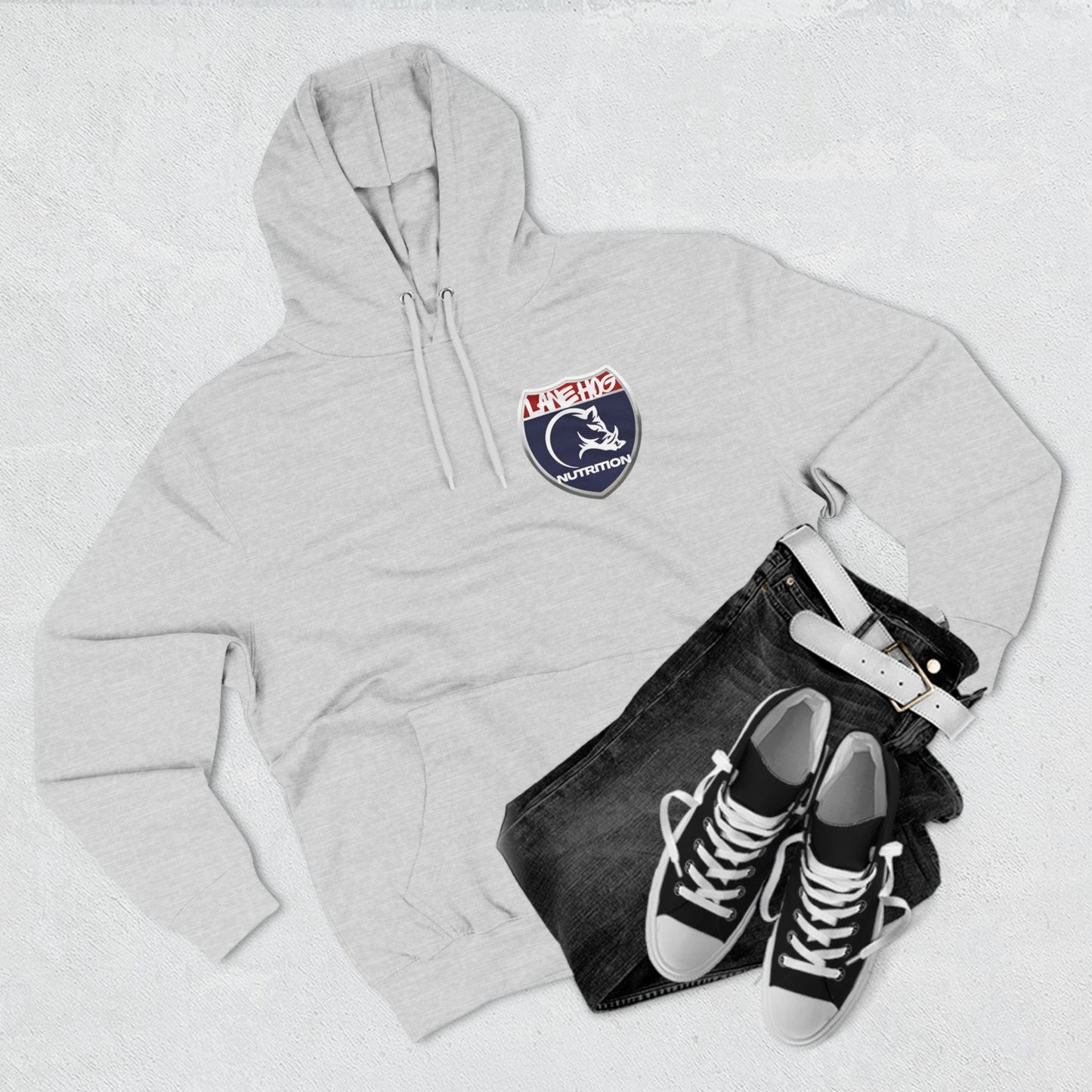Three-Panel Fleece Hoodie