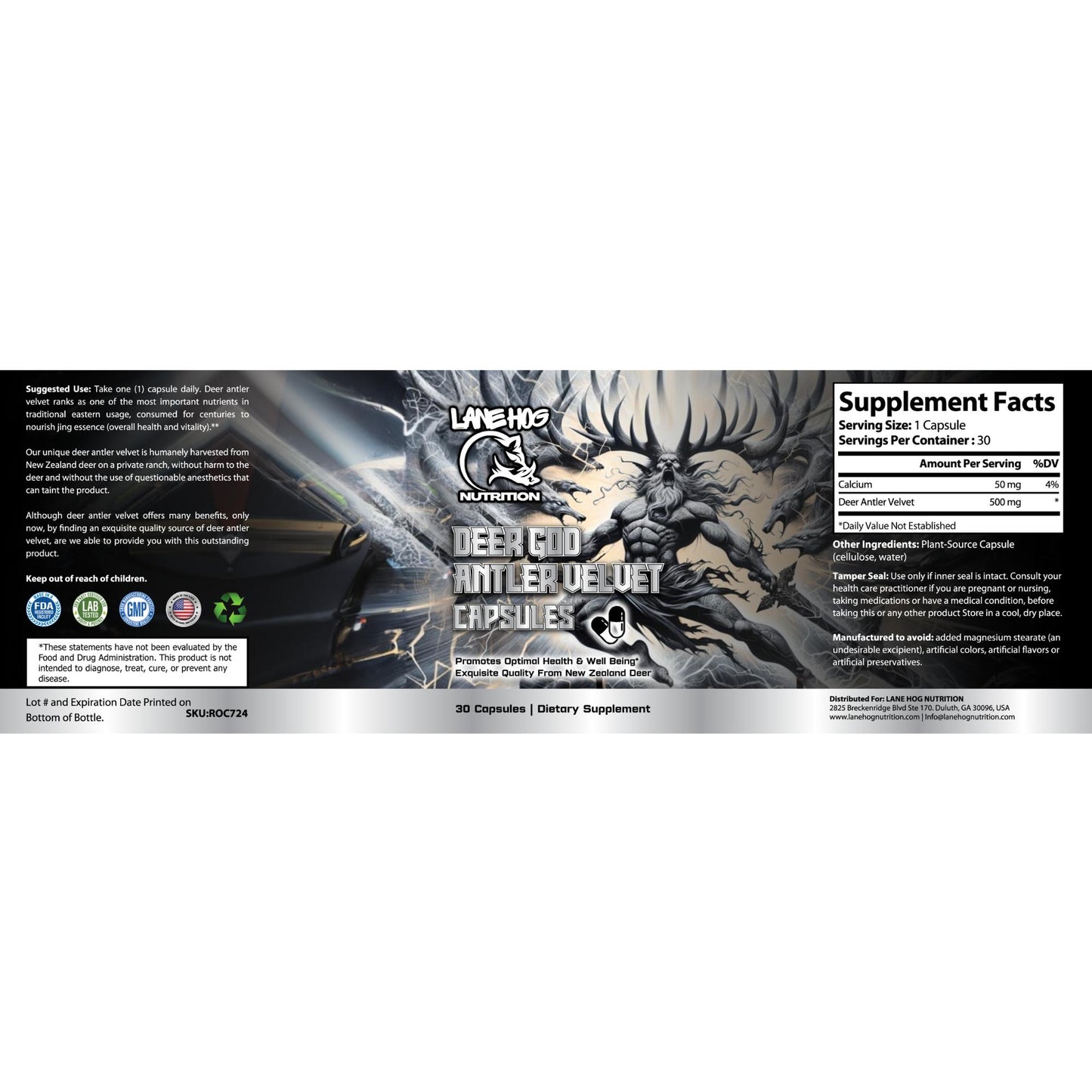 Deer God Antler Velvet Capsules