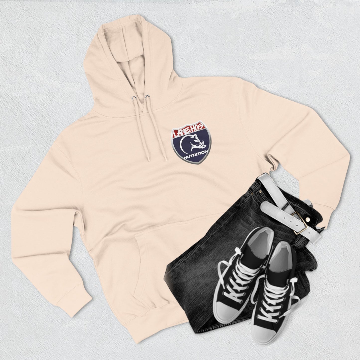 Three-Panel Fleece Hoodie