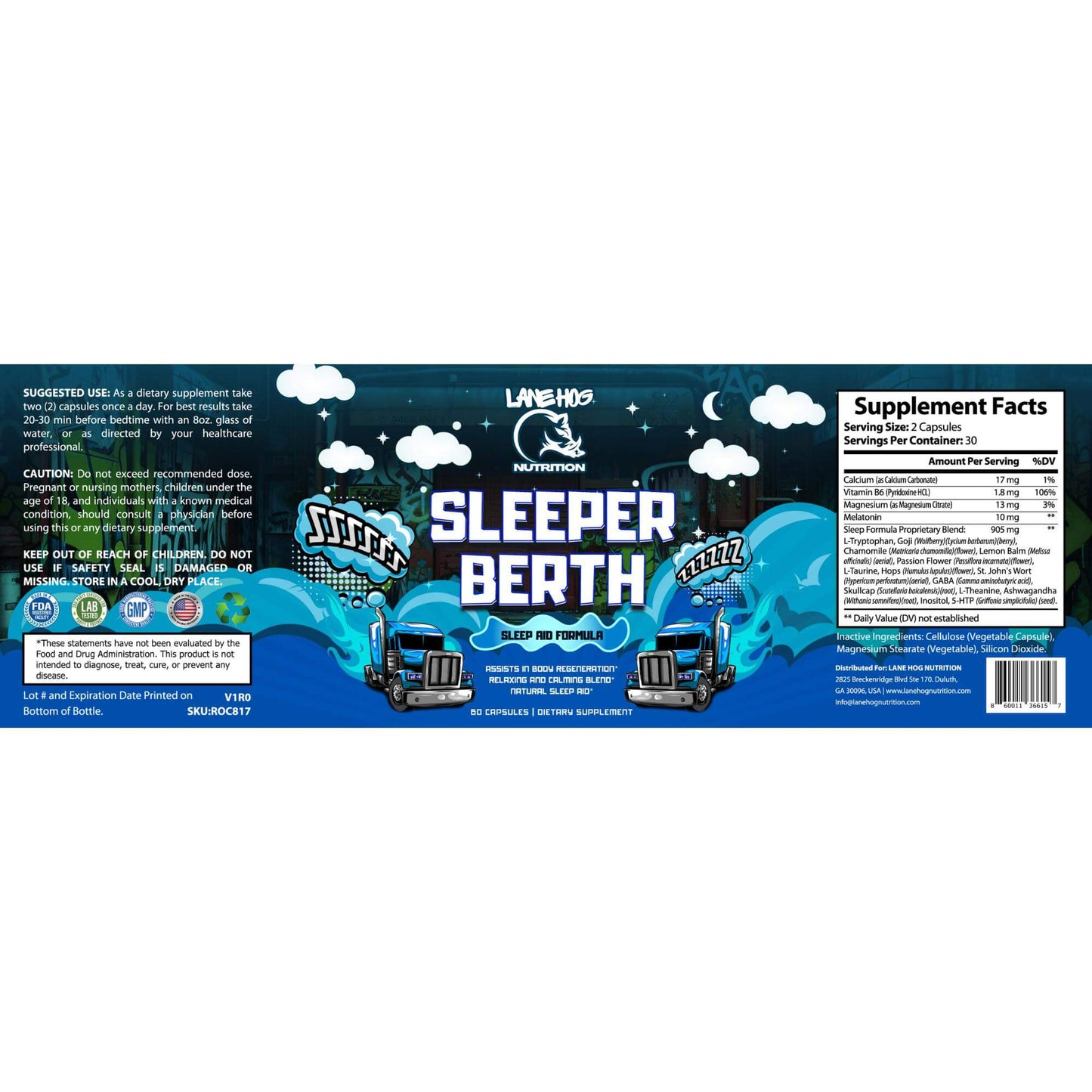 Sleeper Berth Sleep Aid Formula