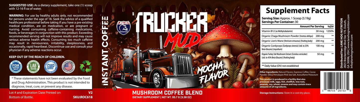 TRUCKER MUD - MUSHROOM COFFEE BLEND MOCHA