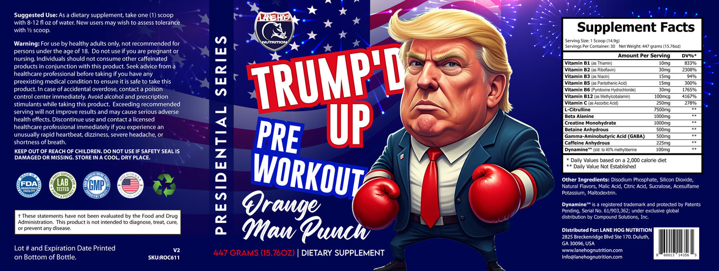 TRUMP'D UP PRE WORKOUT - ORANGE MAN PUNCH